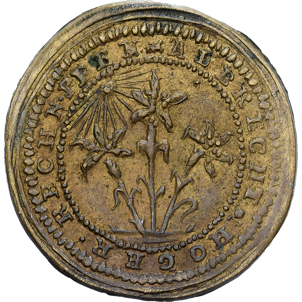 Allemagne, Jeton de Nuremberg, Louis XV, Laiton, TTB
