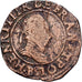 Francia, Henri III, Double Tournois, 1589, Rouen, Rame, MB, Gadoury:455