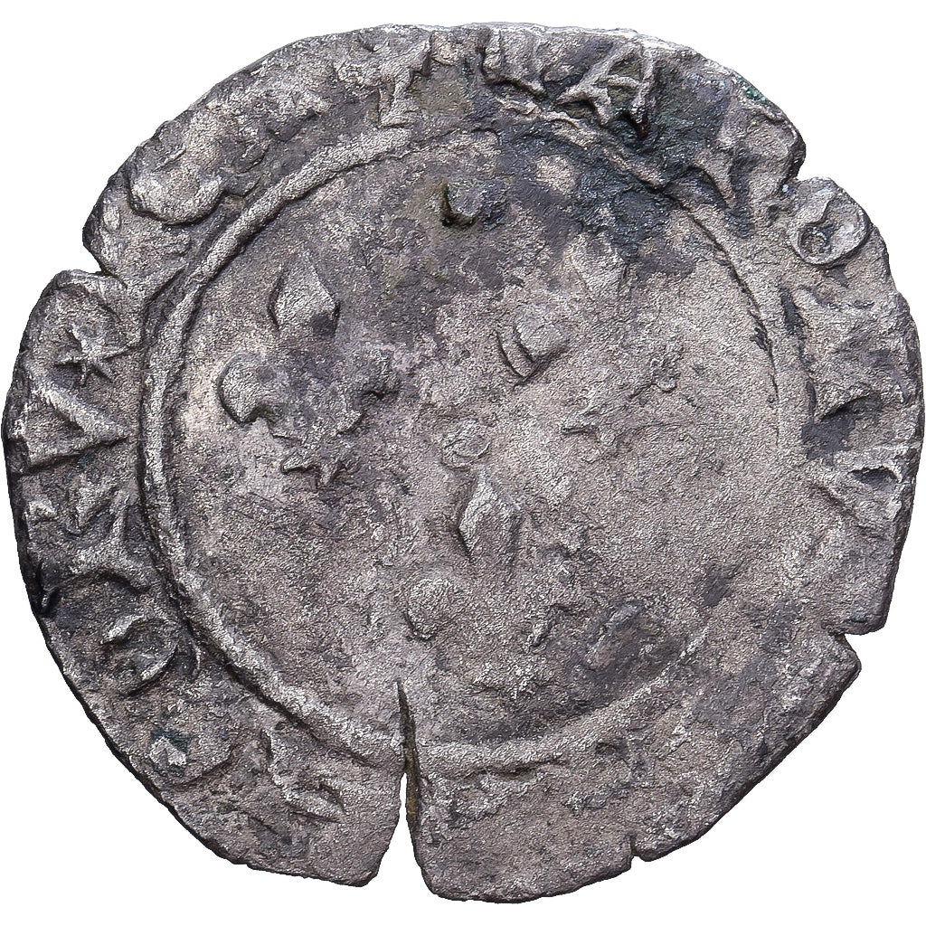 Francia, Charles VI, Double Tournois, 1385-1417, Biglione, MB, Duplessy:393