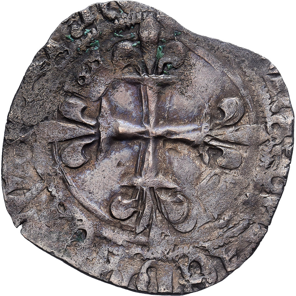 Frankreich, Charles VI, Gros florette, 1420-1421, Silber, S+, Duplessy:387