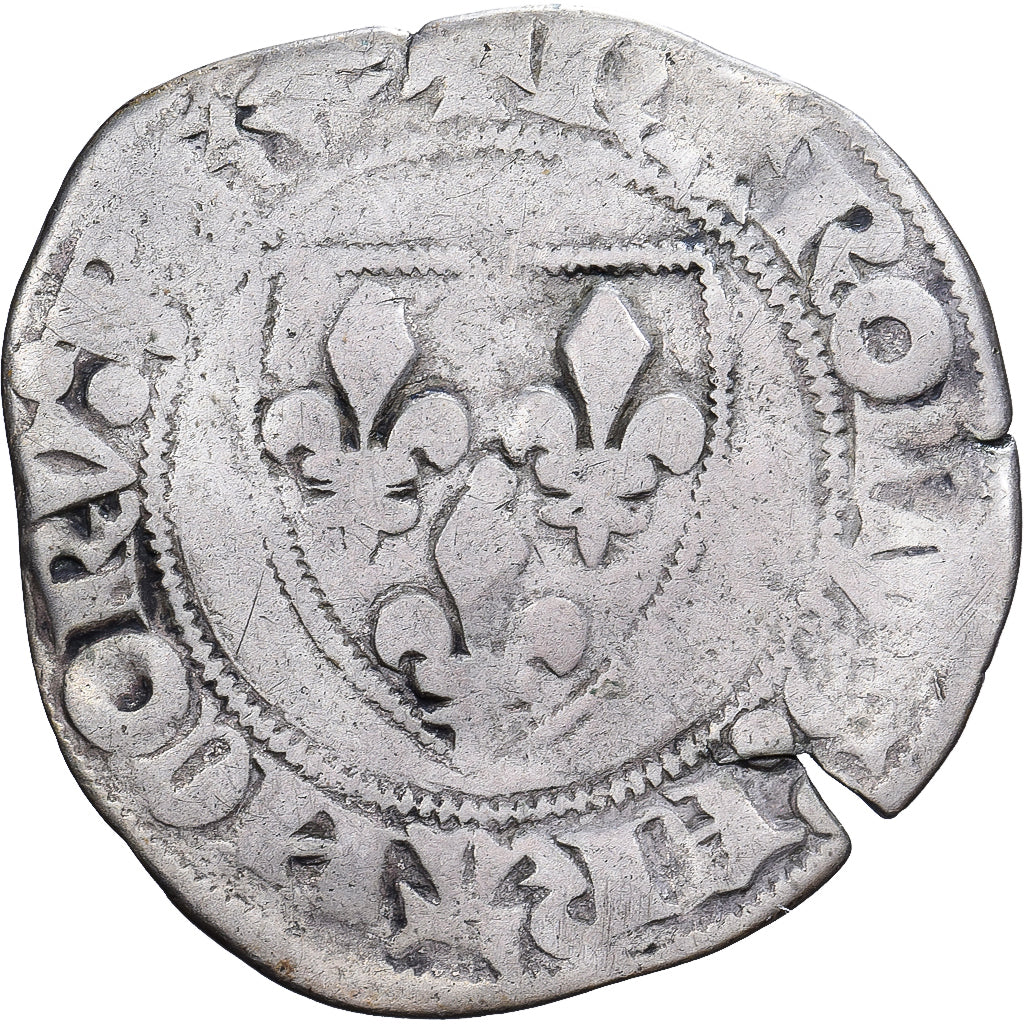 Frankreich, Charles VI, Blanc Guénar, 1388-1422, Silber, S, Duplessy:377