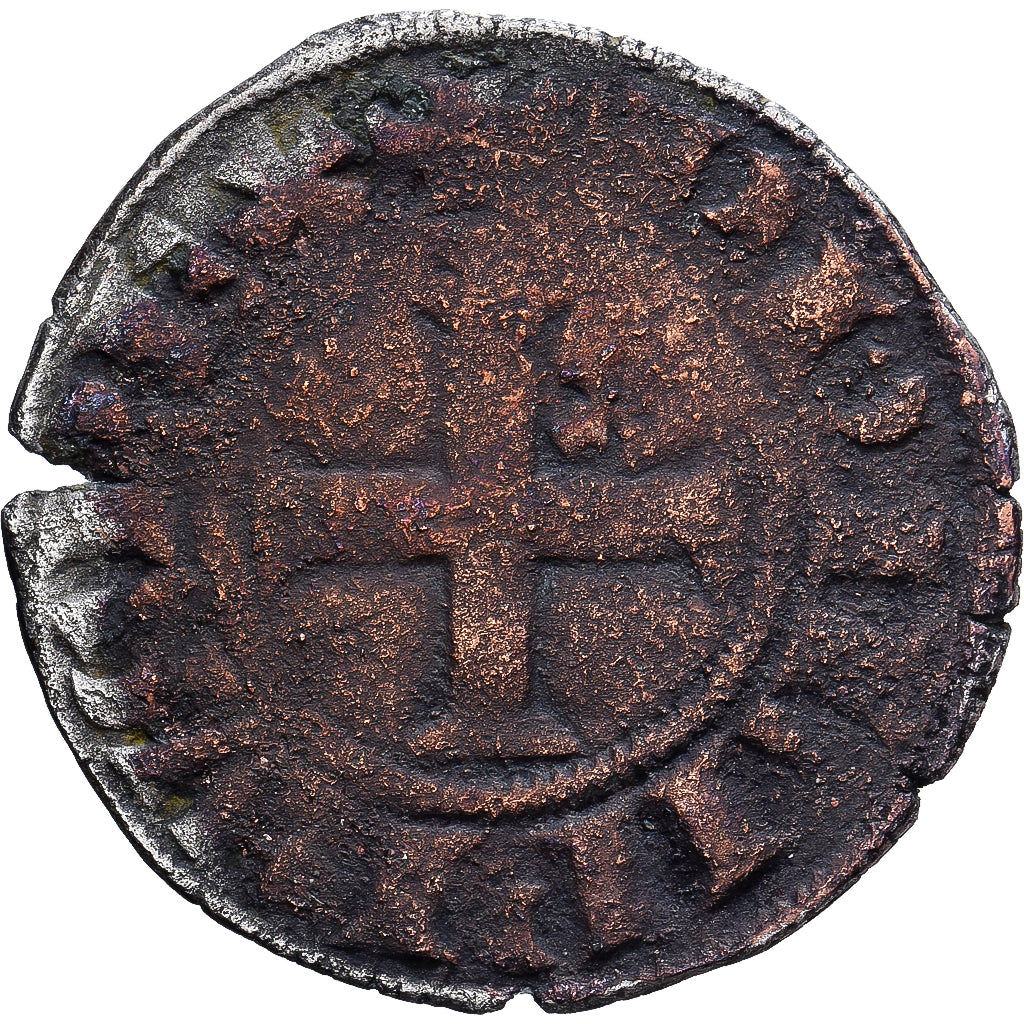 France, Philippe IV le Bel, Double Tournois, 1295-1303, Billon, TB, Duplessy:229
