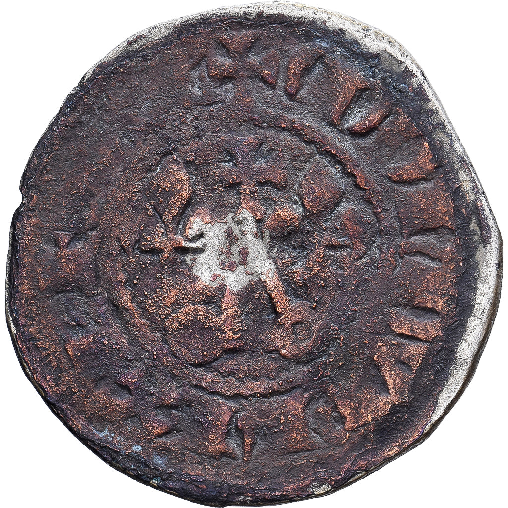 France, Philippe IV le Bel, Double Tournois, 1295-1303, Billon, TB, Duplessy:229