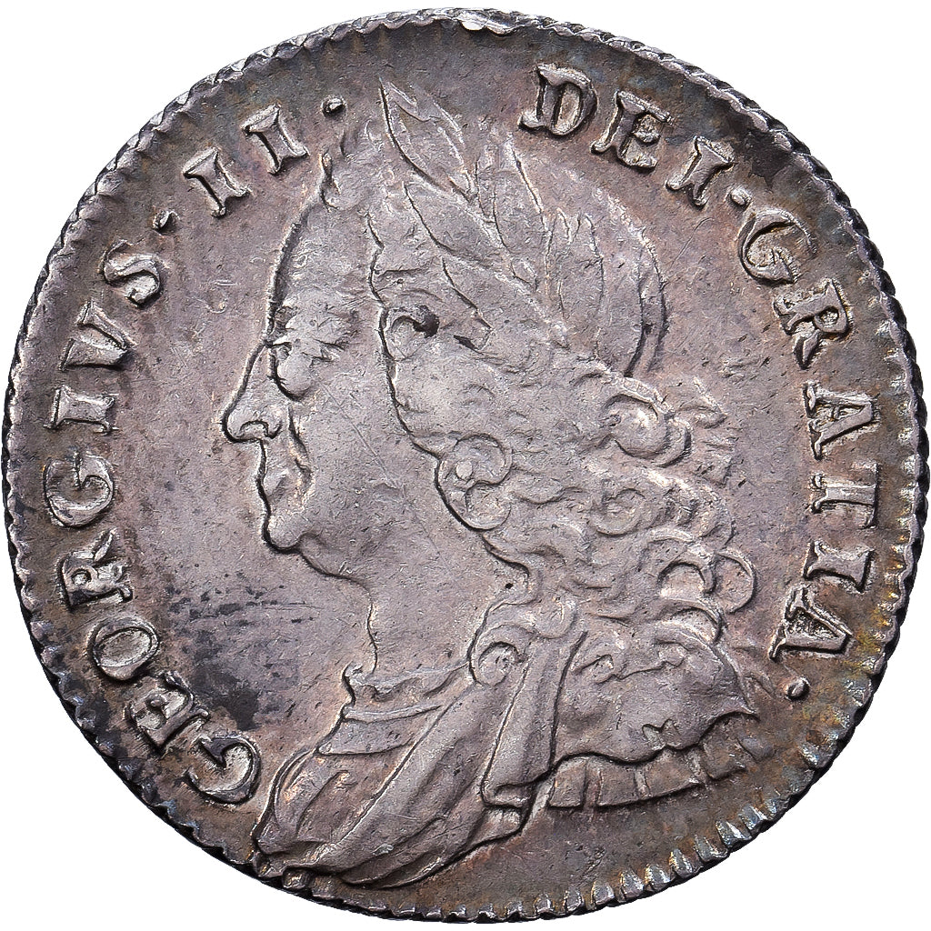 United Kingdom, George II, 6 Pence, 1757, London, Silber, VZ, Spink:3711