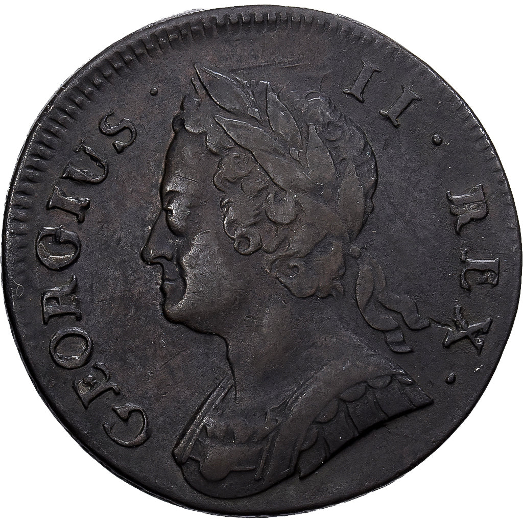 Verenigd Koninkrijk, George II, 1/2 Penny, 1742, London, Koper, ZF+, Spink:3718