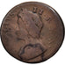 United Kingdom, George II, 1 Farthing, 1737, London, Off-centered, Kupfer, S