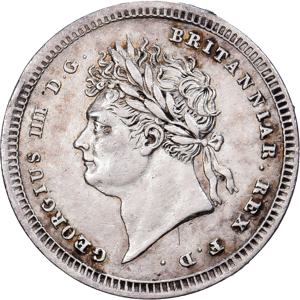 Reino Unido, George IV, 2 Pence, Maundy, 1829, London, Prooflike, Prata, MS(63)