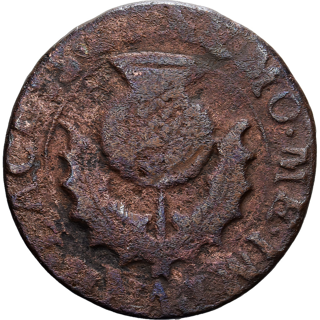 Escócia, Charles I, 2 Pence, 1642-1650, Edinburgh, Cobre, F(12-15), Spink:5602