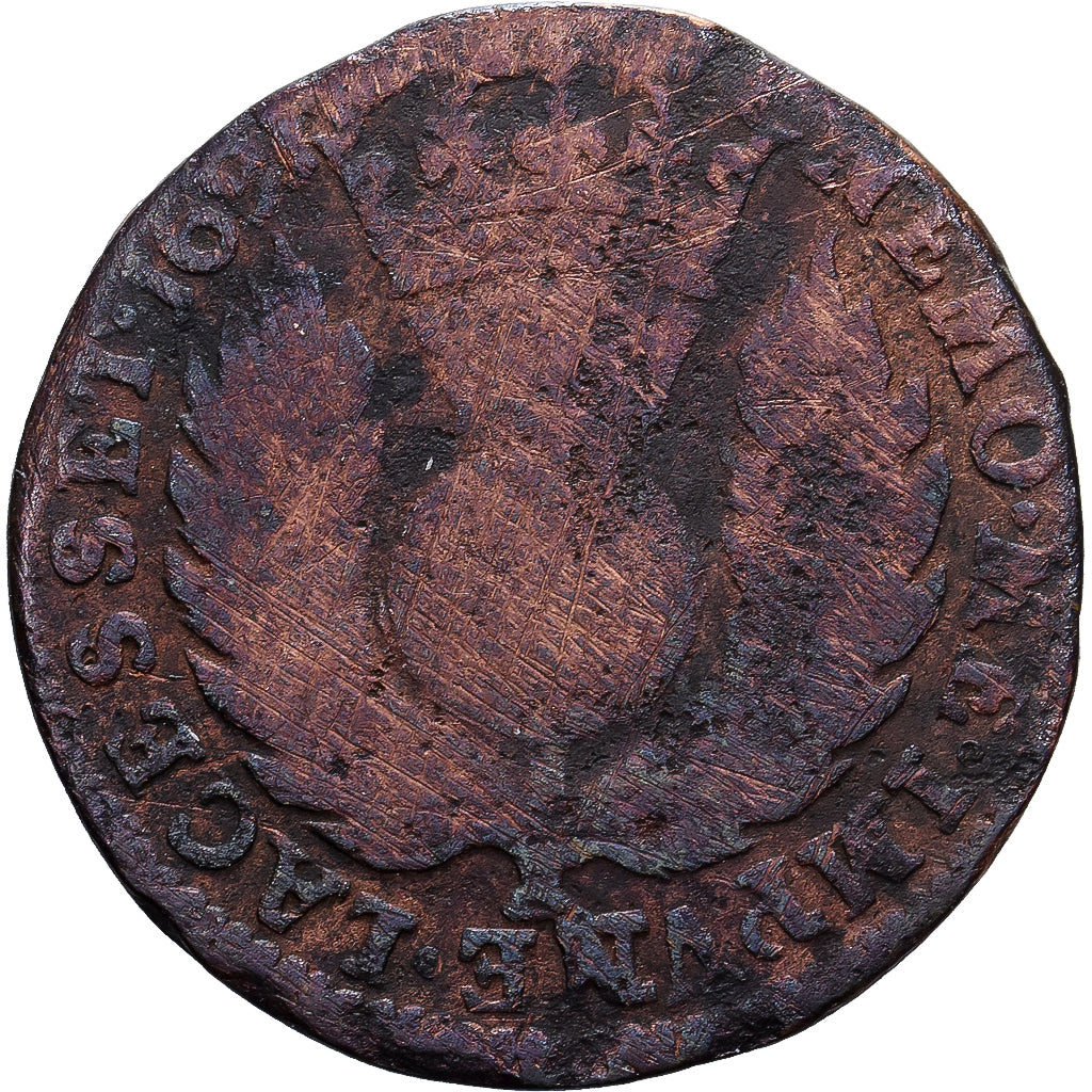 Escócia, William and Mary, 2 Pence, 1691, Edinburgh, Cobre, F(12-15)