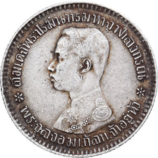 Tailândia, Rama V, 1 Salung, 1906, Prata, EF(40-45)