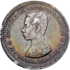 Tailândia, Rama V, 1 Salung, (1876-1900), Prata, EF(40-45)