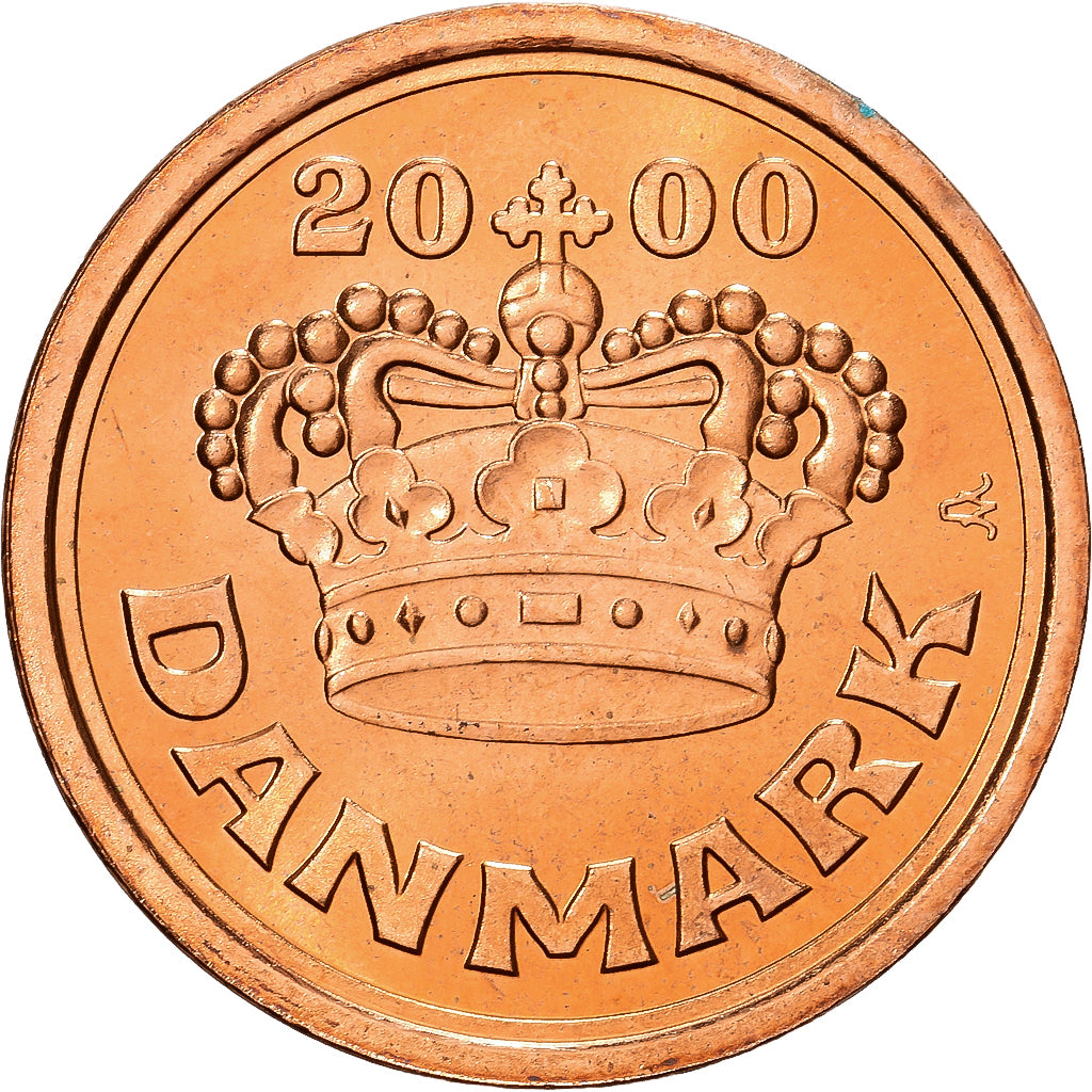 Dinamarca, Margrethe II, 25 Öre, 2000, Copenhagen, Bronce, FDC, KM:868.1