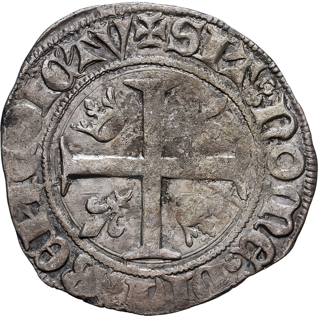 Francia, Charles VI, Blanc Guénar, 1389, Paris, 2nd Emission, Biglione, BB