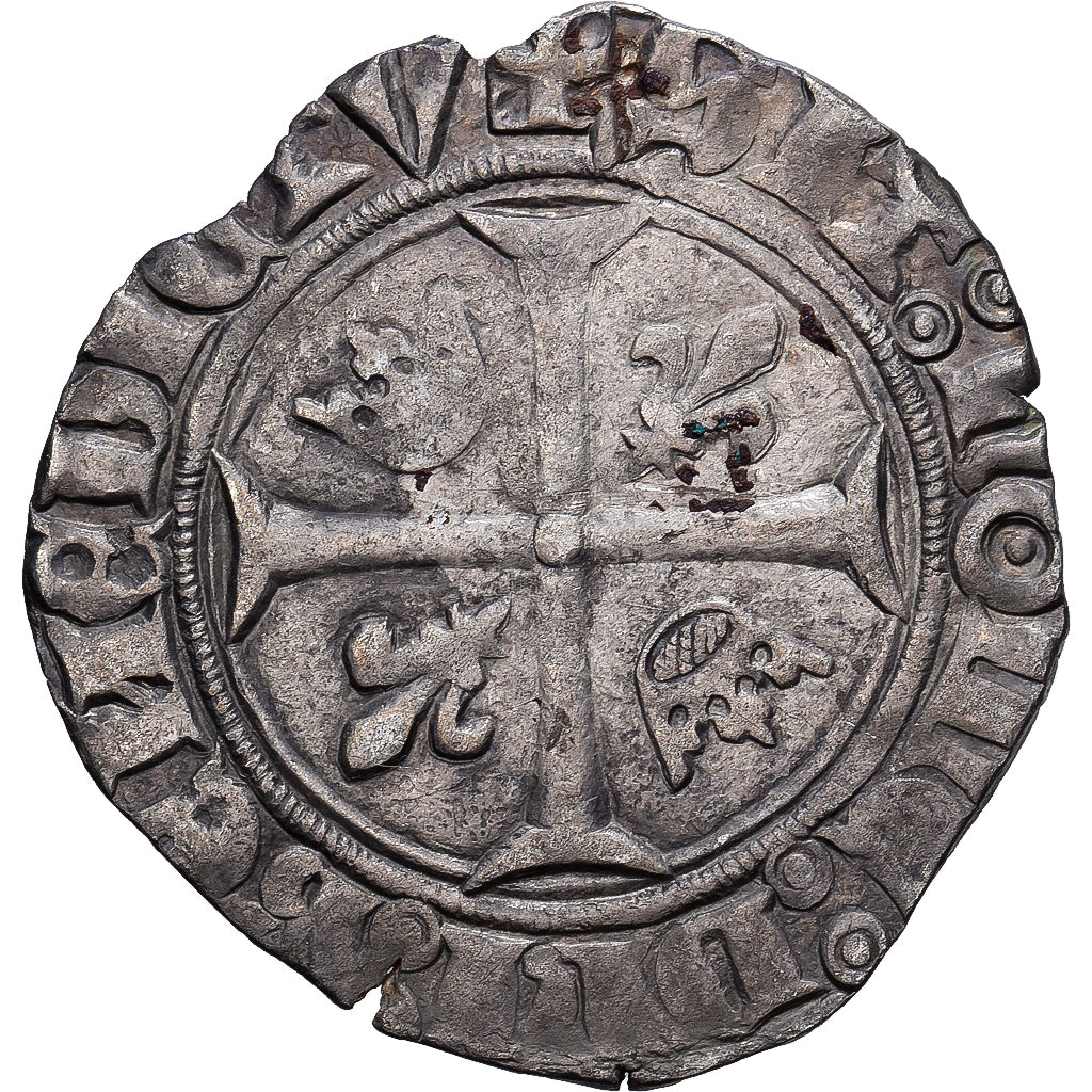 Frankrijk, Charles VI, Blanc Guénar, 1389, Paris, 2nd Emission, Billon, ZF