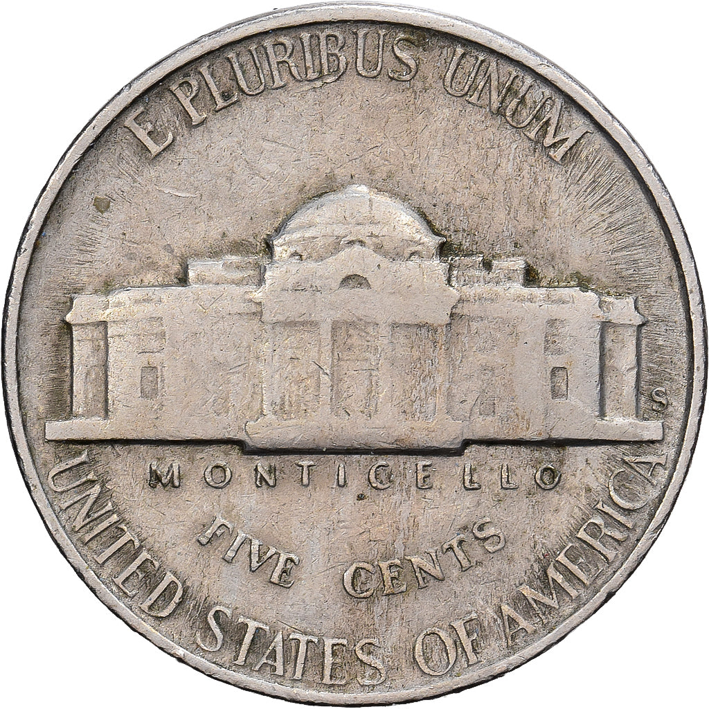 Vereinigte Staaten, 5 Cents, Jefferson, 1951, San Francisco, Cupronickel, S