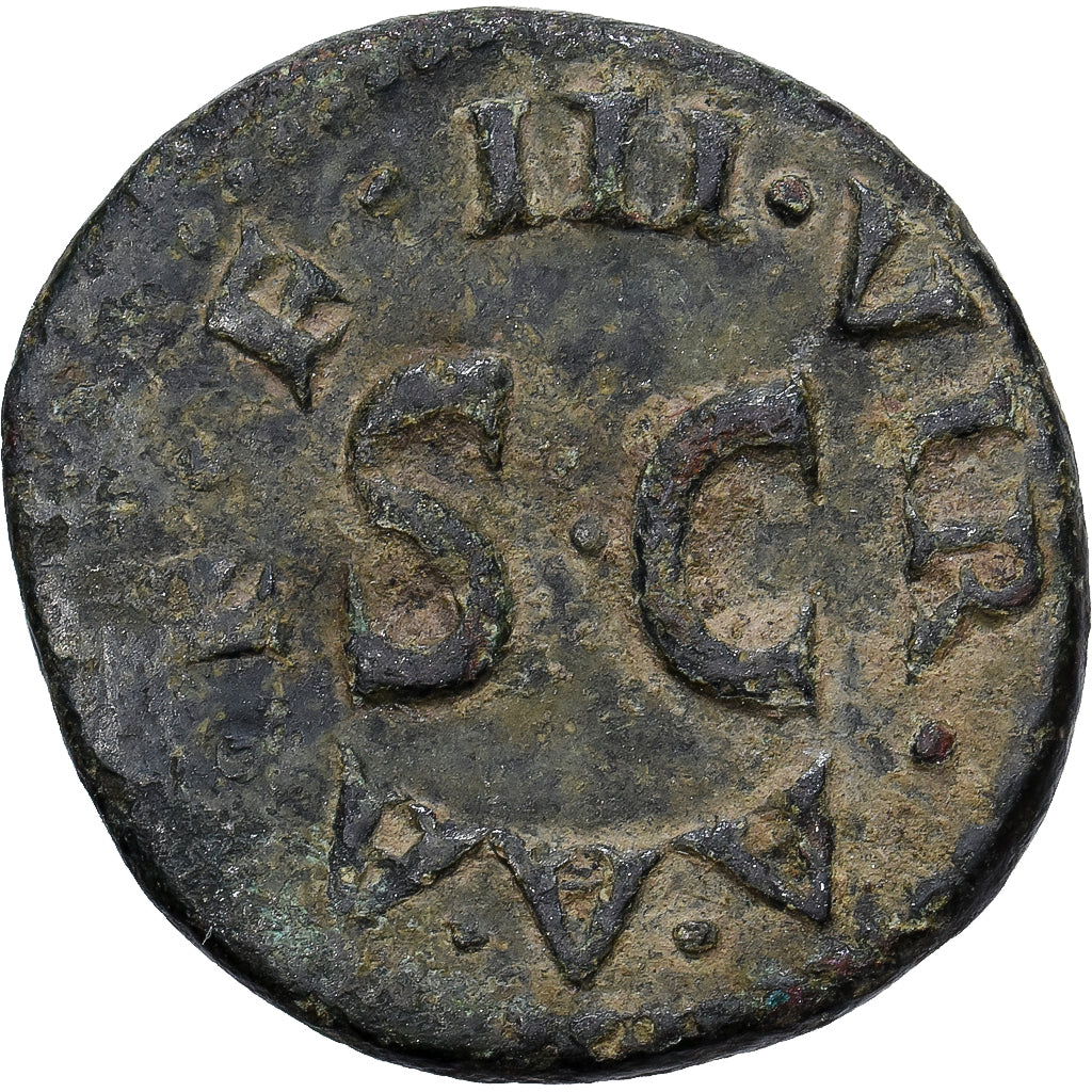 Roman Empire, Auguste, Quadrans, 9 BC, Rome, Bronzo, MB+, RIC:421