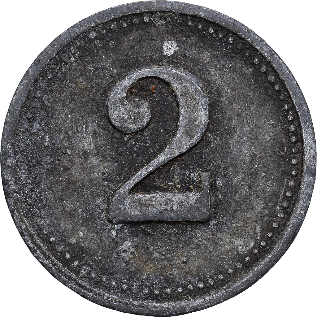 Allemagne, 2 Pfennig, Wert-Marke, Fer, TTB