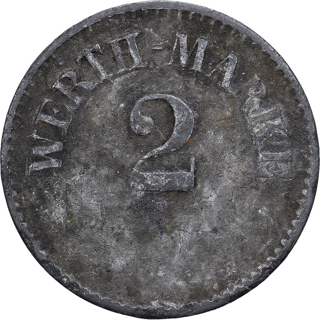 Allemagne, 2 Pfennig, Wert-Marke, Fer, TTB