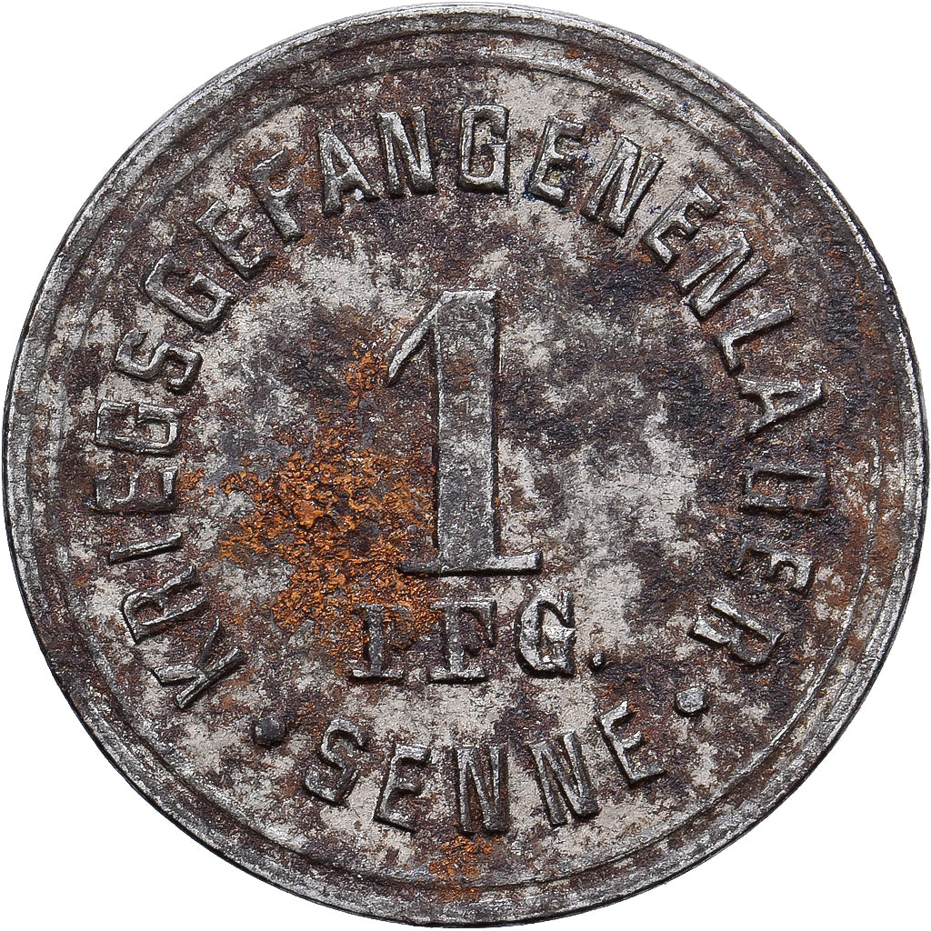 Allemagne, Senne, 1 Pfennig, 1914-1924, Kriegsgefangenenlager, TB, Fer