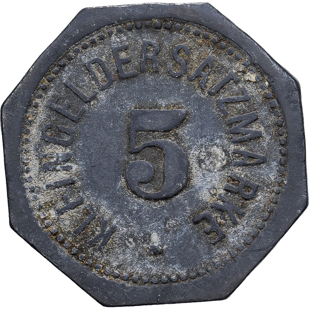 Allemagne, Stadt Mainz, 5 Pfennig, 1917, TTB, Zinc