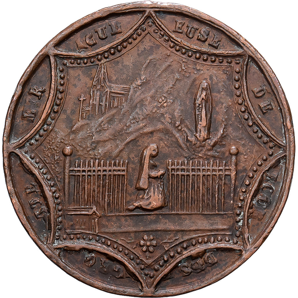 France, Jeton, Lourdes - Sainte Bernadette, Bronze, SUP