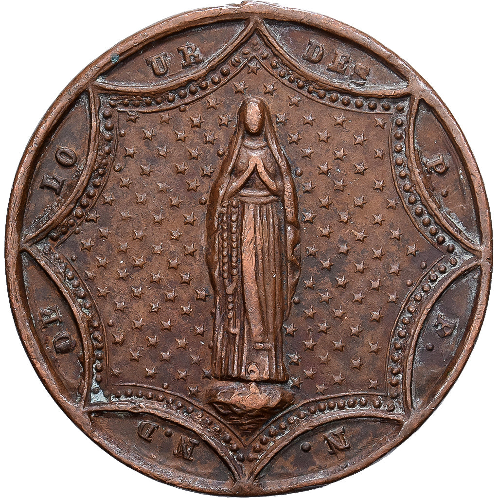 France, Jeton, Lourdes - Sainte Bernadette, Bronze, SUP