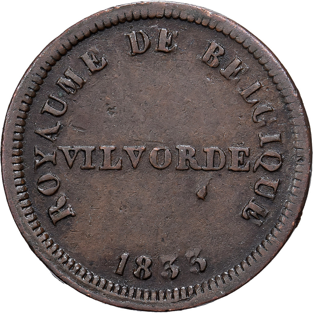 Bélgica, 1 Centime, Monnaie fictive, 1833, Bronze, EF(40-45)