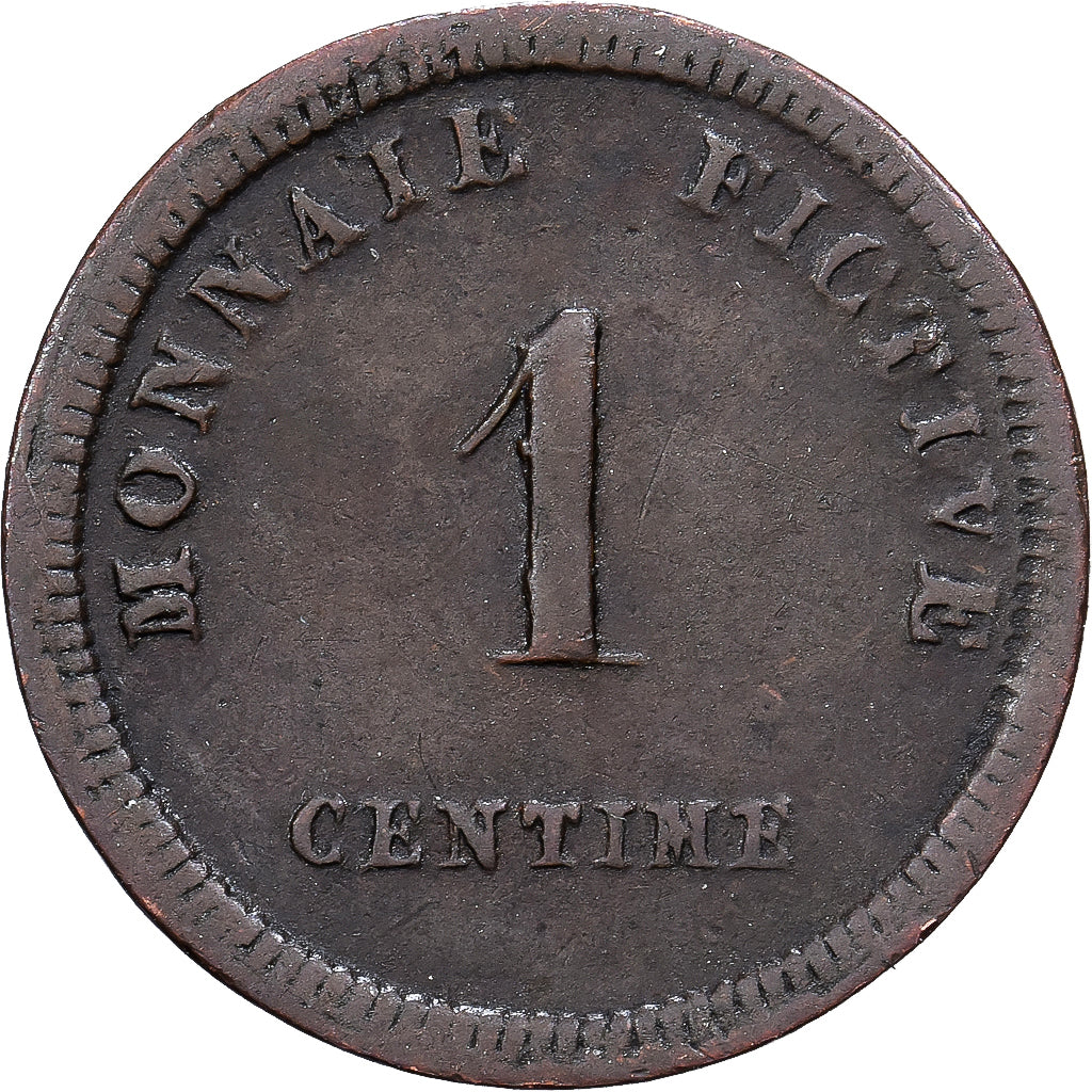 Bélgica, 1 Centime, Monnaie fictive, 1833, Bronze, EF(40-45)