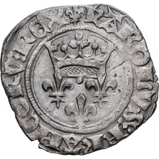 Frankreich, Charles VI, Florette, 1420-1421, Paris, Silber, SS+, Duplessy:387