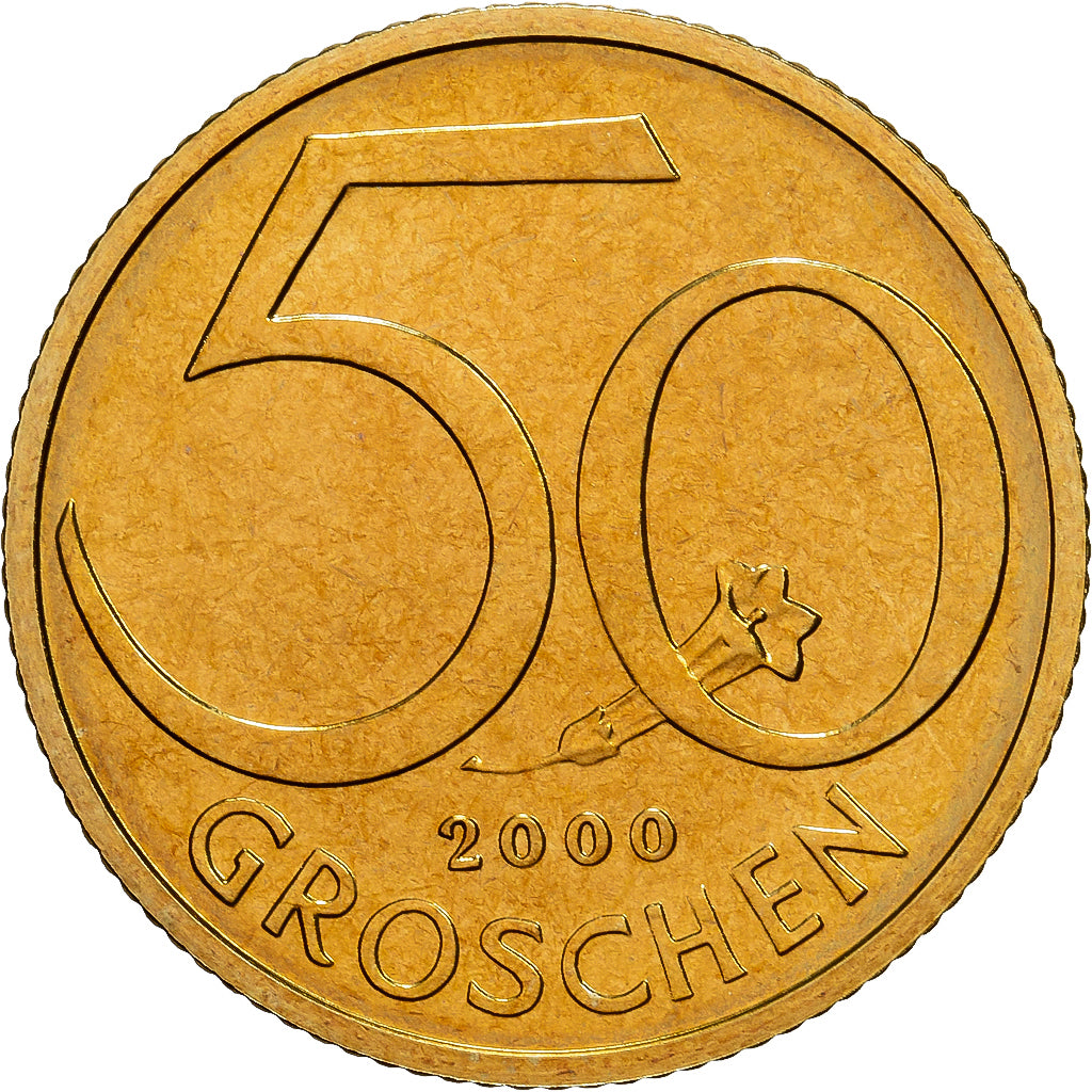 Austria, 50 Groschen, 2000, Vienna, Bronce - aluminio, FDC, KM:2885