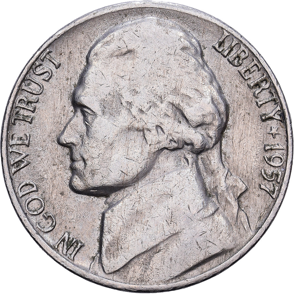 United States, 5 Cents, Jefferson, 1957, Denver, Cupronickel, VF(20-25), KM:192