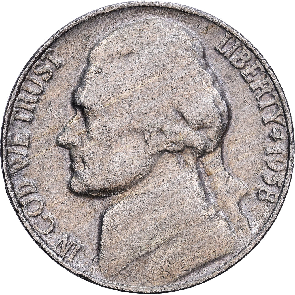 United States, 5 Cents, Jefferson, 1958, Philadelphia, Cupronickel, VF(20-25)