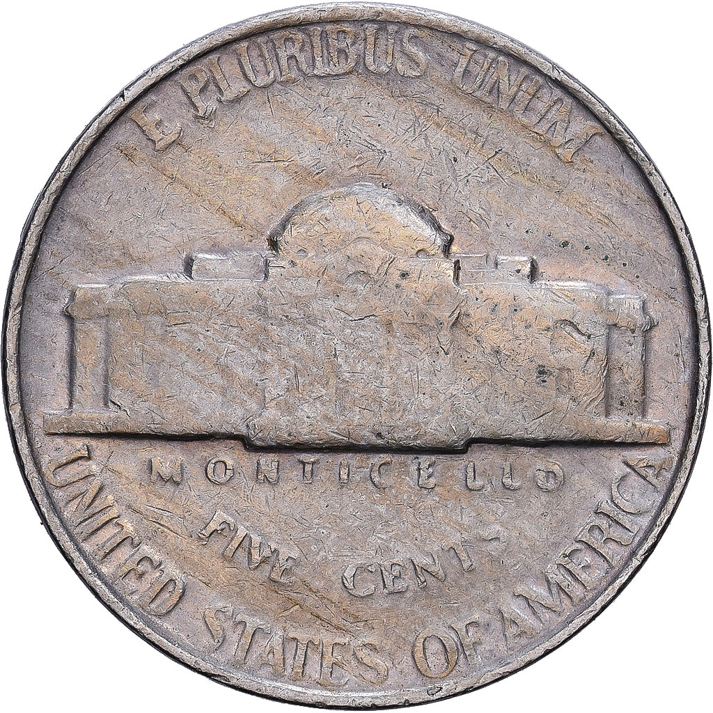 United States, 5 Cents, Jefferson, 1958, Philadelphia, Cupronickel, VF(20-25)