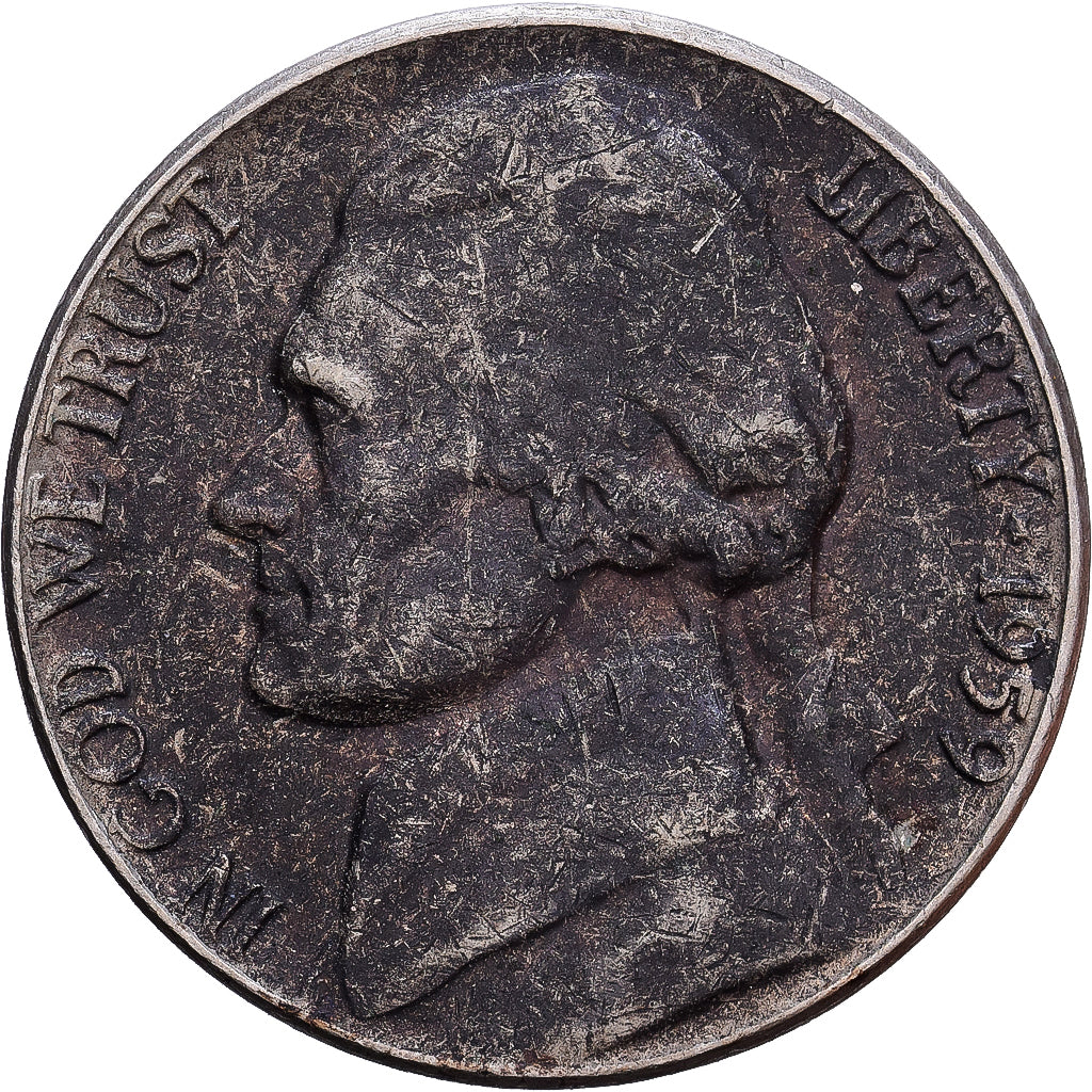 United States, 5 Cents, Jefferson, 1959, Philadelphia, Cupronickel, VF(30-35)