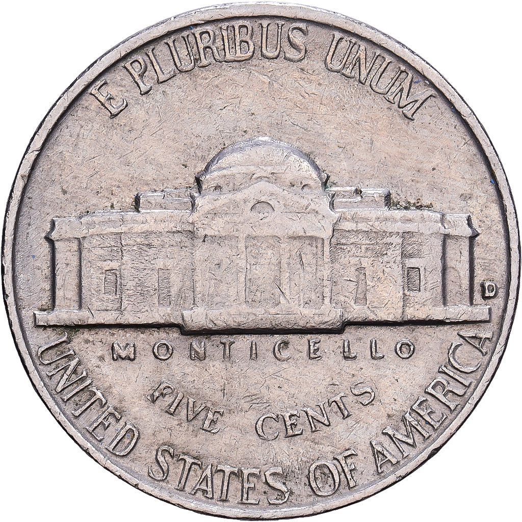 United States, 5 Cents, Jefferson, 1960, Denver, Cupronickel, EF(40-45), KM:192