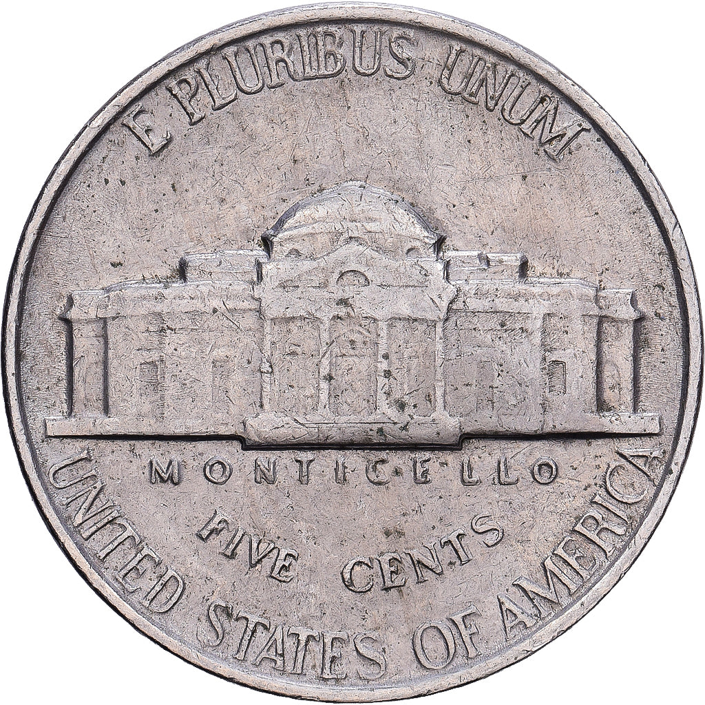 United States, 5 Cents, Jefferson, 1961, Philadelphia, Cupronickel, EF(40-45)