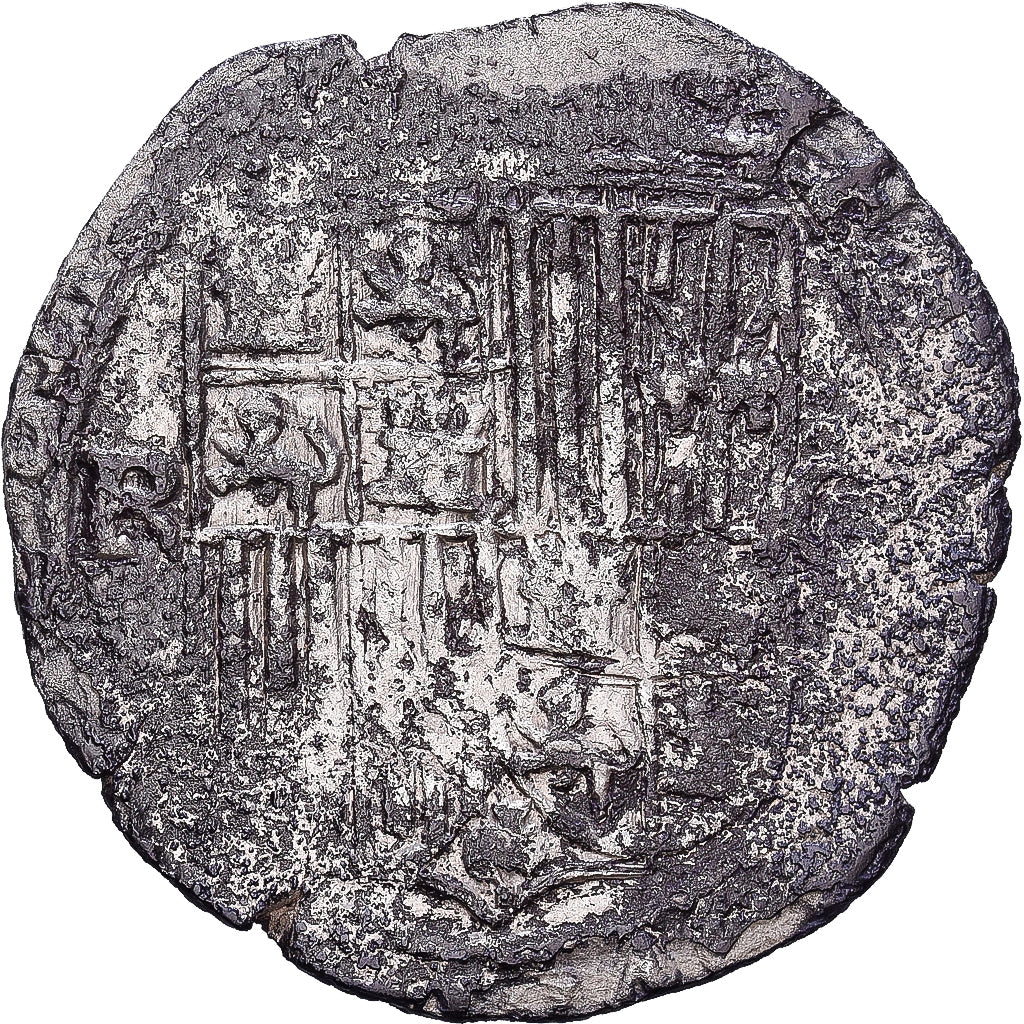 Spagna, Ferdinand & Isabella, 1 Réal, 1497-1566, Grenade, Argento, MB+
