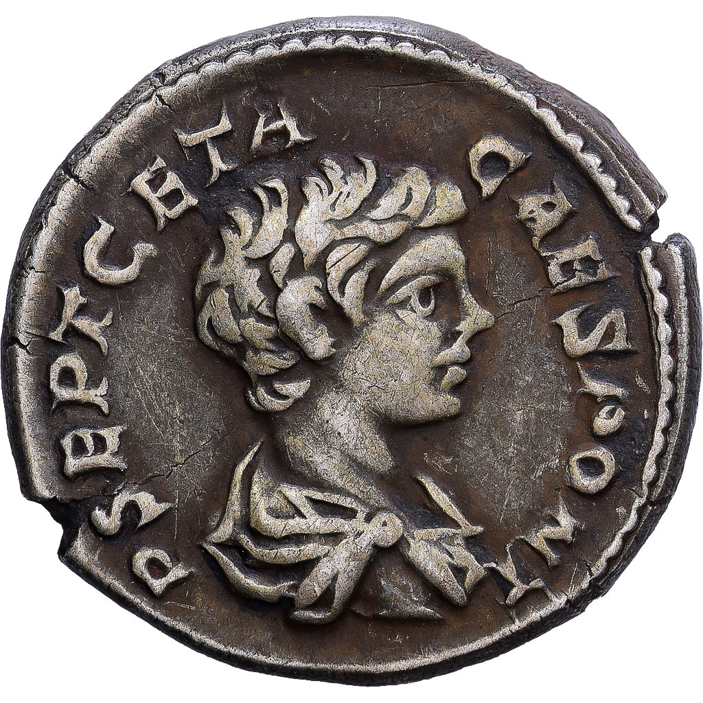 Roman Empire, Geta, Denarius, 203-208, Rome, Fourrée, Silver, EF(40-45)