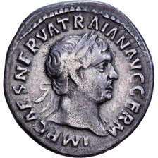 Roman Empire, Trajan, Denarius, 101-102, Rome, Fourrée, Silber, S+, RIC:59