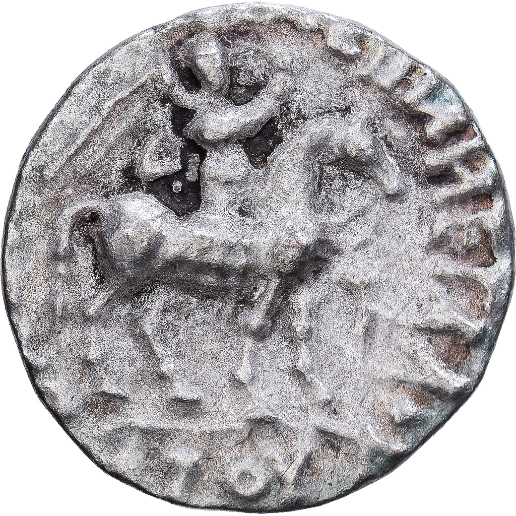 Royaume Indo-Scythe, Azes Ier, Drachme, 57-35 av. J.-C., Taxila, Argent, TTB