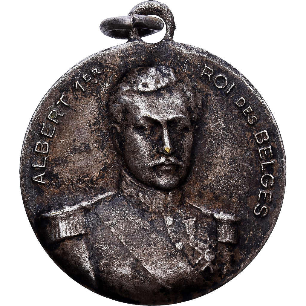 Belgien, Medaille, Albert Ier, Liège, défenseurs héroïques, 1914, Silber, S