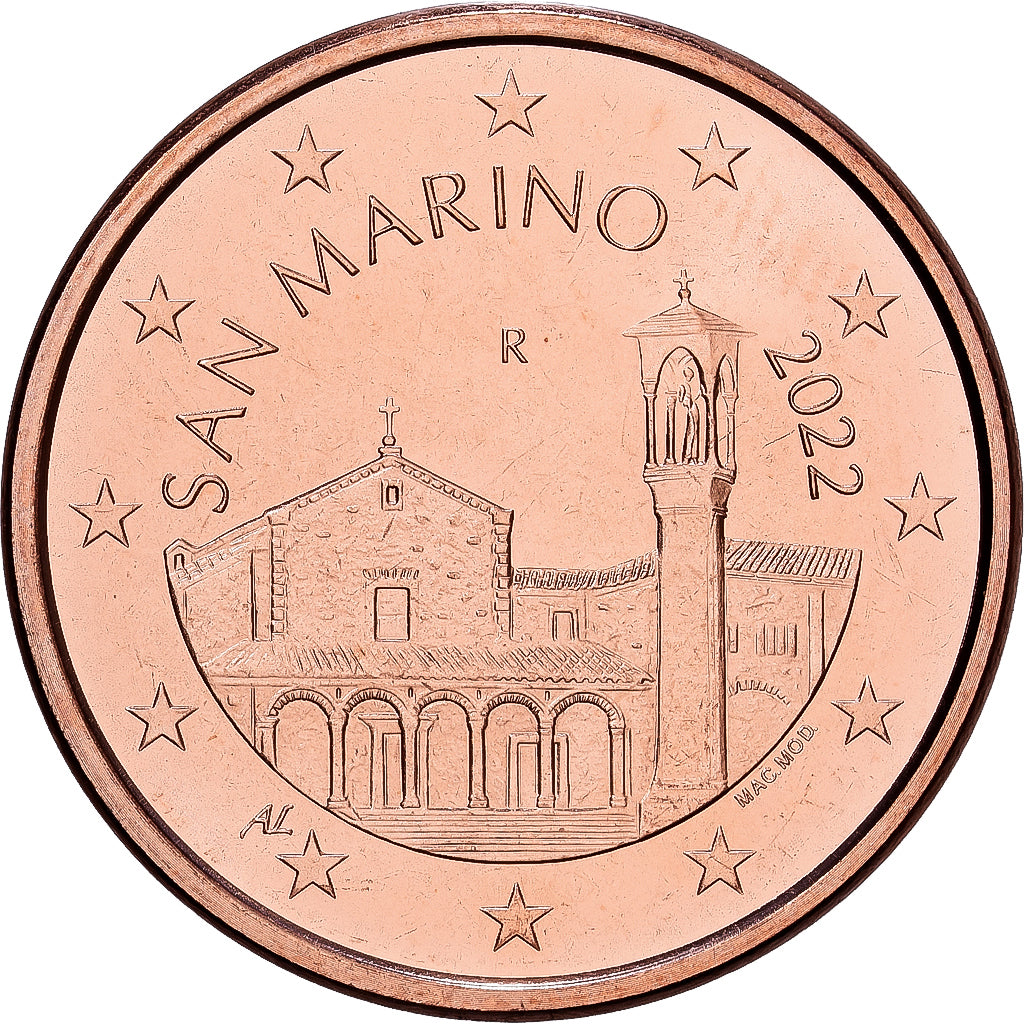 San Marino, 5 Centimes, 2022, Rome, Copper Plated Steel, FDC, KM:557
