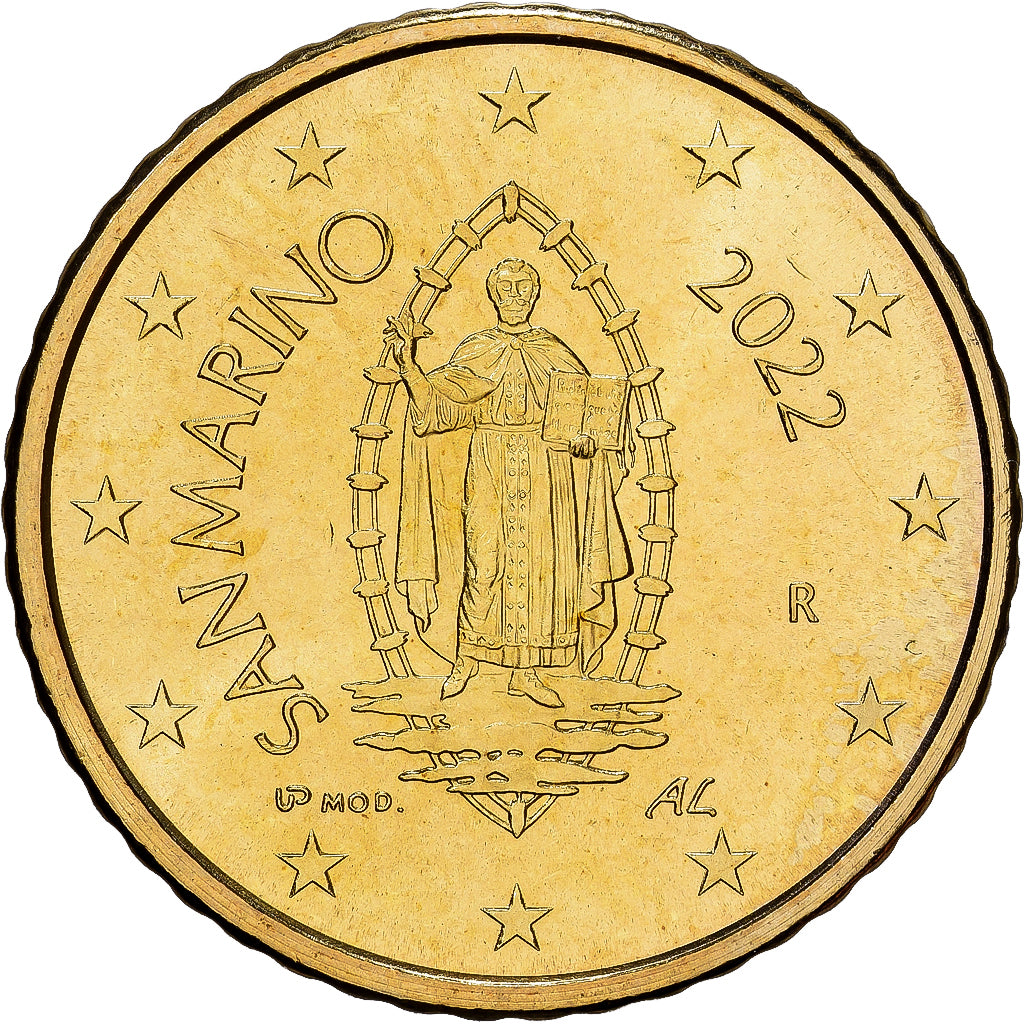 San Marino, 50 Centimes, 2022, Rome, Nordic gold, MS(65-70), KM:560