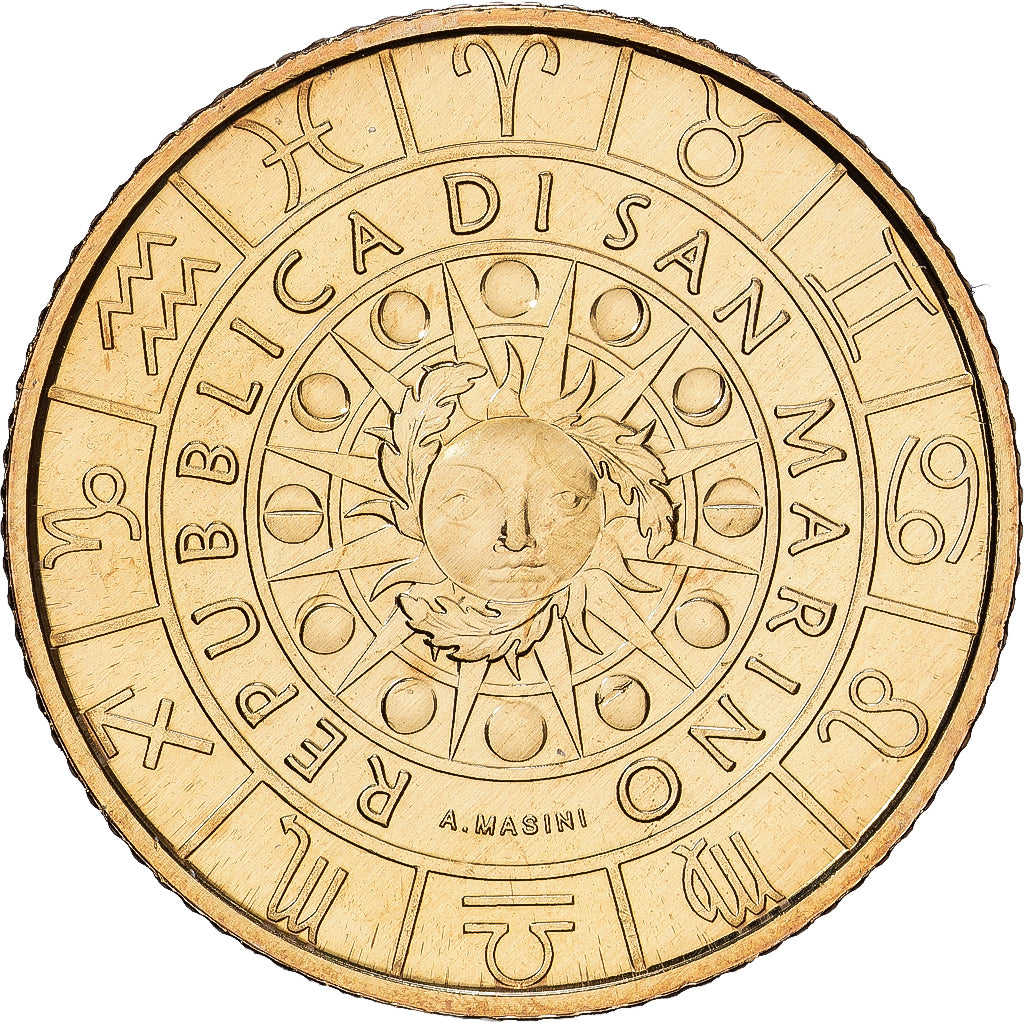 San Marino, 5 Euro, Capricorn, 2021, Rome, Bronzital, MS(65-70), KM:604