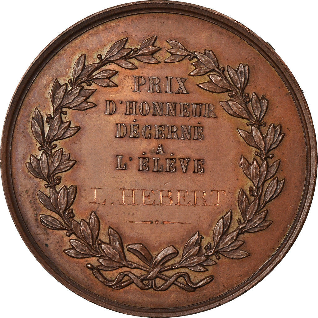 Francia, medaglia, Education, Ecole Professionnelle de Vincennes, 1868, SPL-