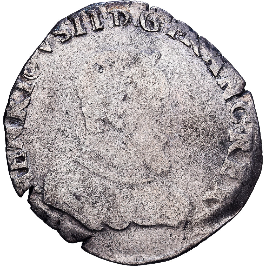 France, Henri II, Teston à la tête nue, 1560, Lyon, Silver, VF(20-25)
