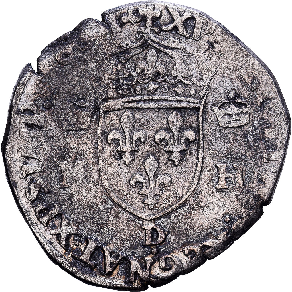 France, Henri II, Teston à la tête nue, 1560, Lyon, Silver, VF(20-25)