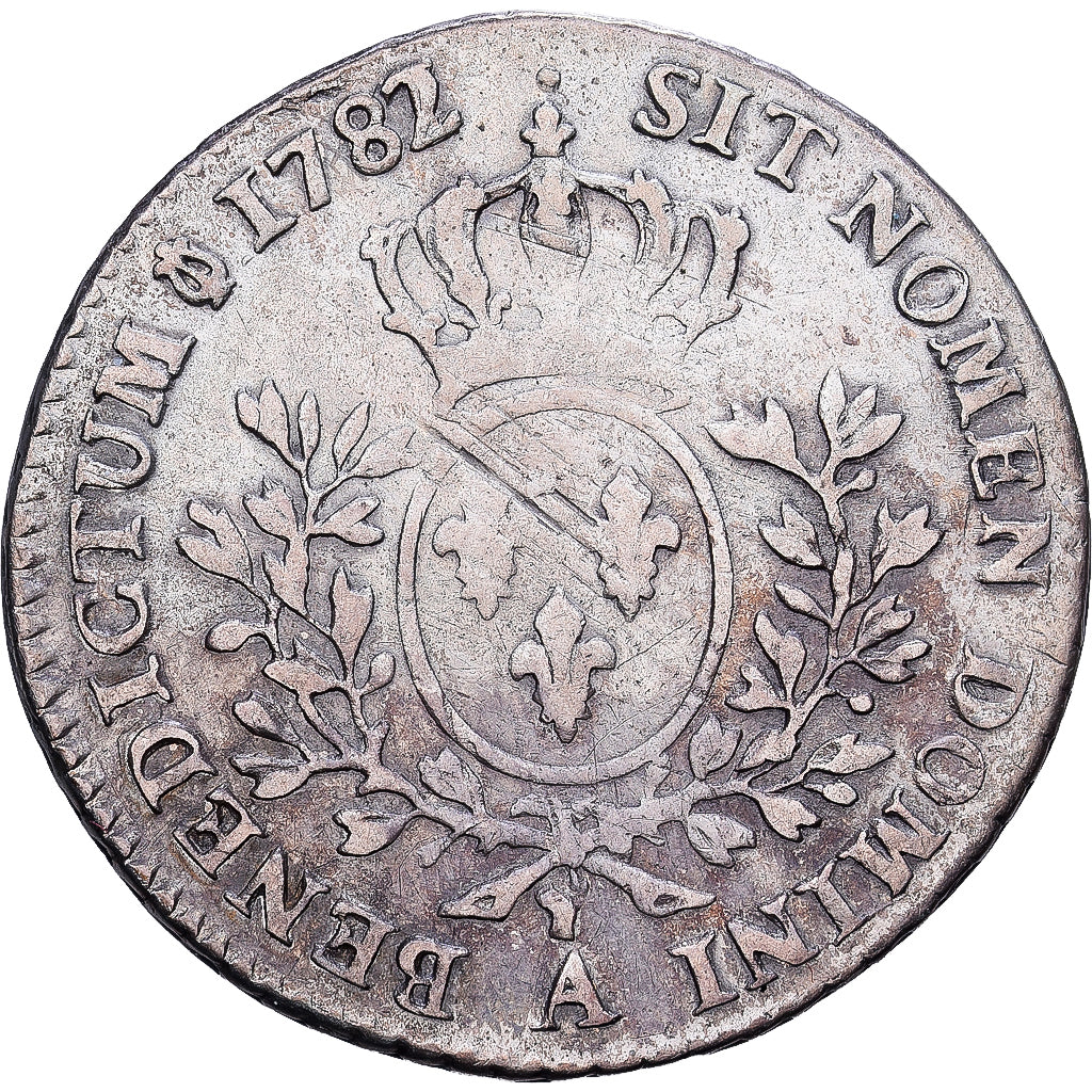 Francja, Louis XVI, 1/5 Ecu, 1782/1, Paris, Srebro, VF(30-35), Gadoury:354
