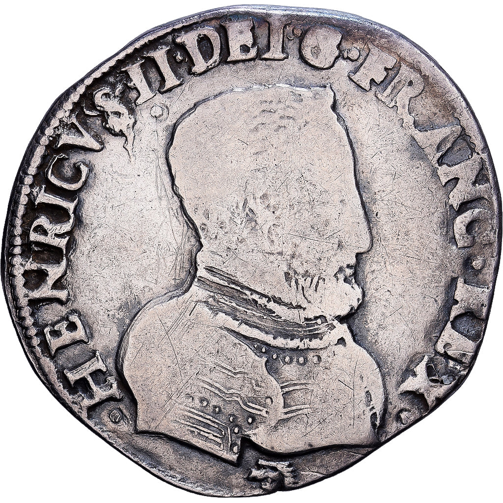 Frankreich, Henri II, Teston à la tête nue, 1557, La Rochelle, Silber, S
