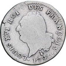 France, Louis XVI, 30 Sols, 1792, Nantes, Argent, TB, Gadoury:39